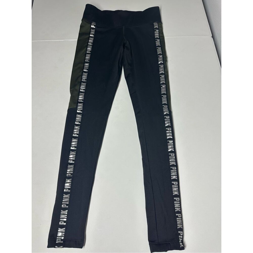 Victoria Secret PINK Cozy Logo Striped Leggings Pants Size S